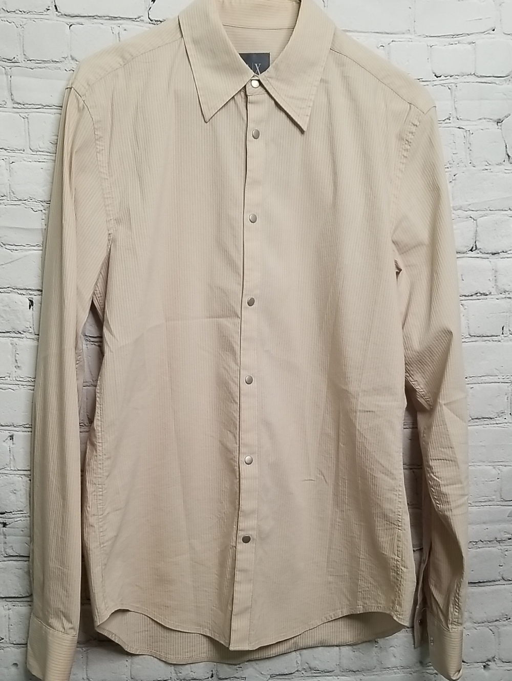 Armani Exchange Mens Snap Up Shirt Small